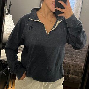 Cozy Quarter Zip Sweater Medium Dark Blue